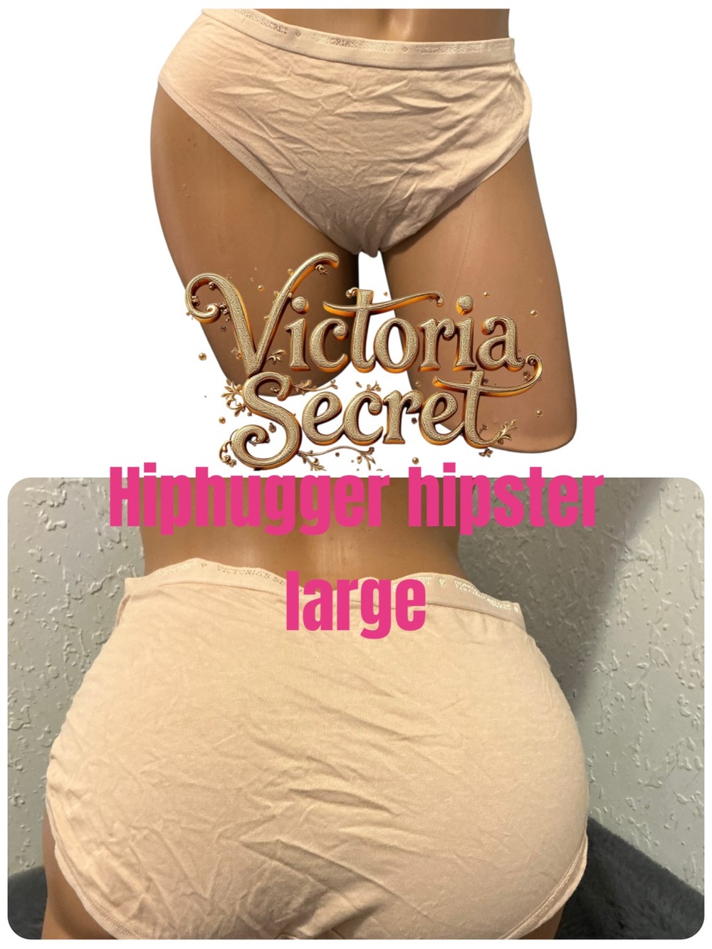 Victoria's Secret Cream Hiphugger Hipster Panty